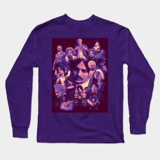 Sidhu Moosewala collage 295 purple Long Sleeve T-Shirt